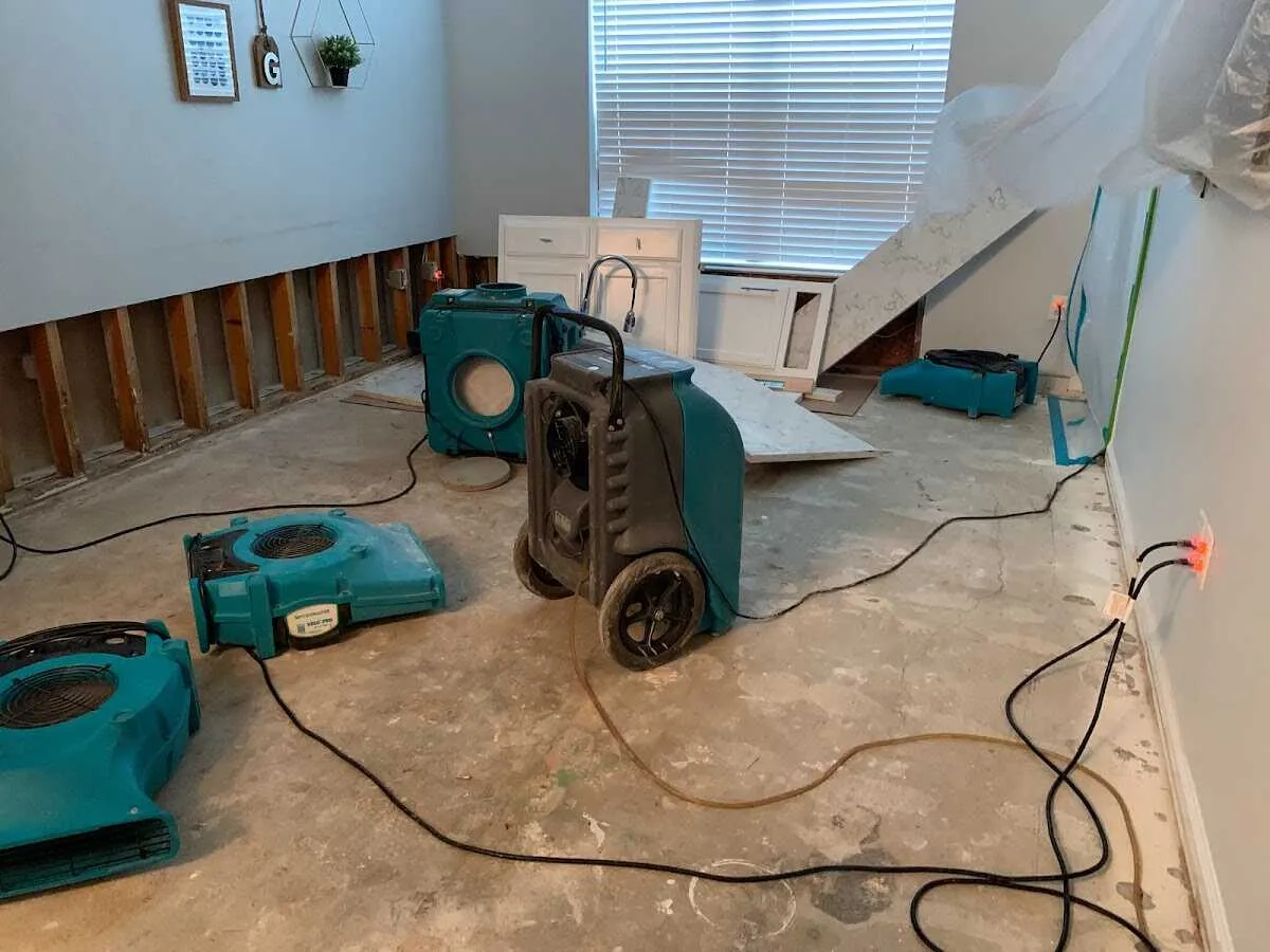 Dehumidifier in flood-cut room for Water Extraction & Removal in Santa Clara